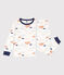 Children's Unisex Cloud Patterned Fleece Pyjamas MARSHMALLOW white/MULTICO white
