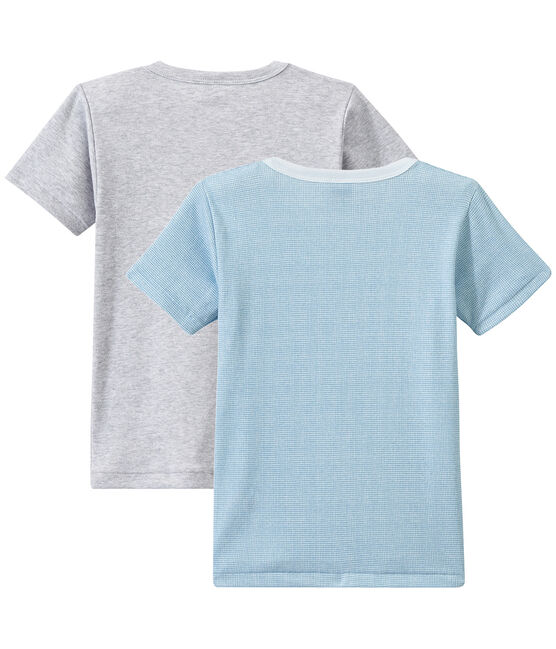 Set of 2 boys' short-sleeved t-shirts LOT white