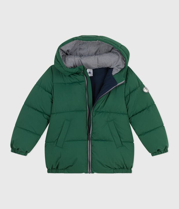 Children's plain puffer jacket green
