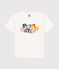 Boys' short-sleeved fine jersey T-Shirt MARSHMALLOW white