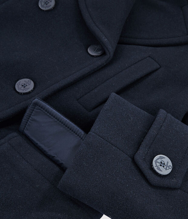 Women's navy blue pea coat SMOKING