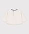 Babies' long-sleeved plain cotton T-shirt with a motif MONTELIMAR CHINE