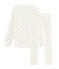 Girls' starry cotton pyjamas MARSHMALLOW white/OR yellow