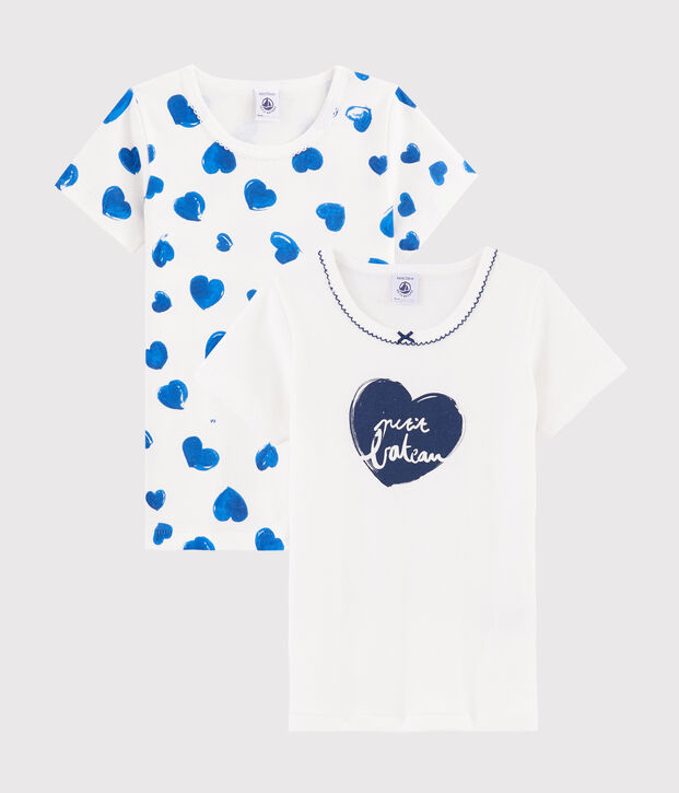 Girls' Short-sleeved Heart T-Shirt - 2-Piece Set multicolor