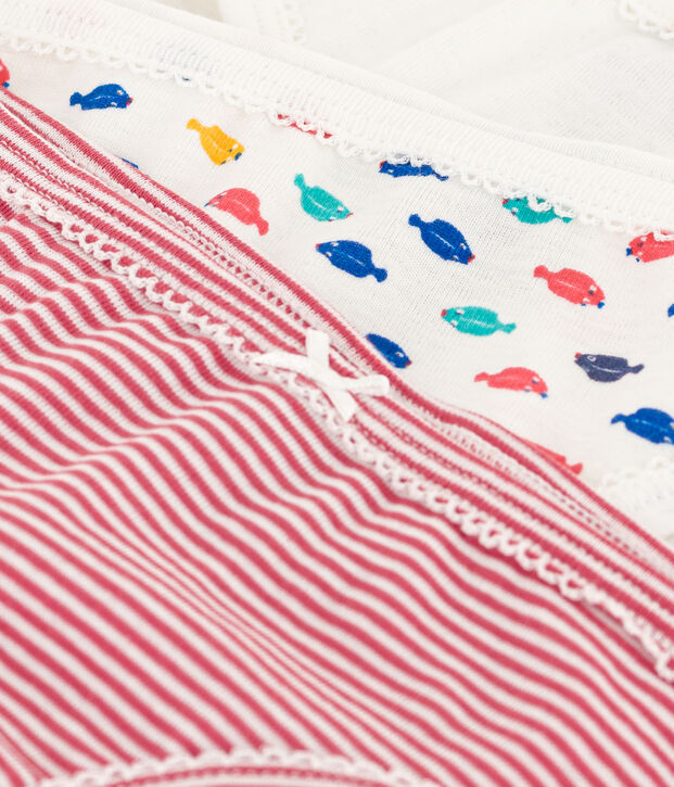 Girls' Sealife Themed Cotton Briefs - 3-Pack multicolor