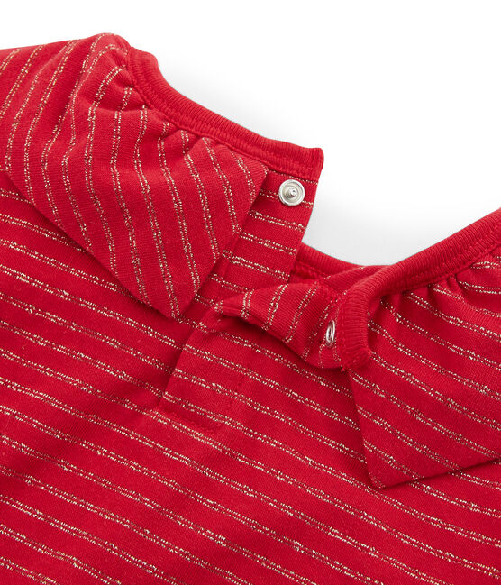 Girls' Long-Sleeved T-shirt TERKUIT red/OR yellow