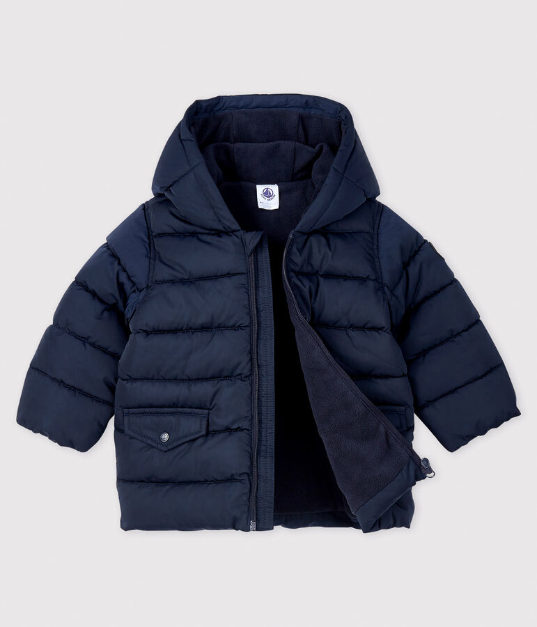 Baby boy's quilted puffer jacket blue