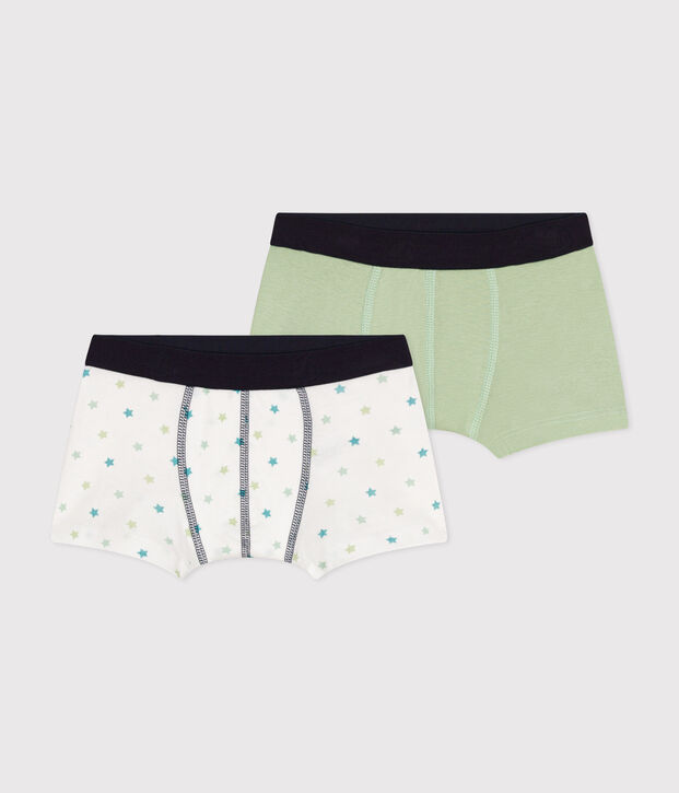 Boys' cotton boxer shorts - 2-Pack multicolor
