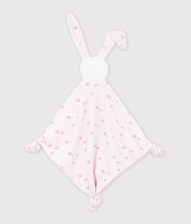 Babies' flower-print cotton comforter pink/multicolor