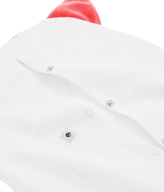 Pyjama Case in Extra Warm Brushed Terry Towelling MARSHMALLOW white/SIGNAL red