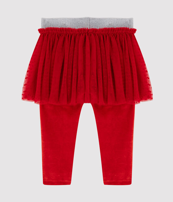 Baby's leggings with tulle skirt TERKUIT red