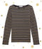 iconic women's breton top SMOKING blue/BRINDILLE BRILLANT brown