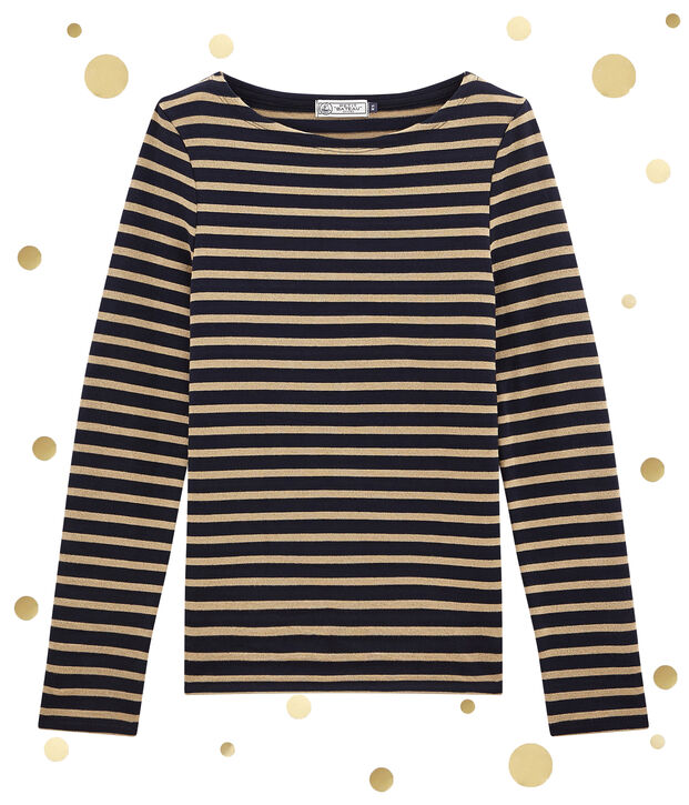 iconic women's breton top blue/brown