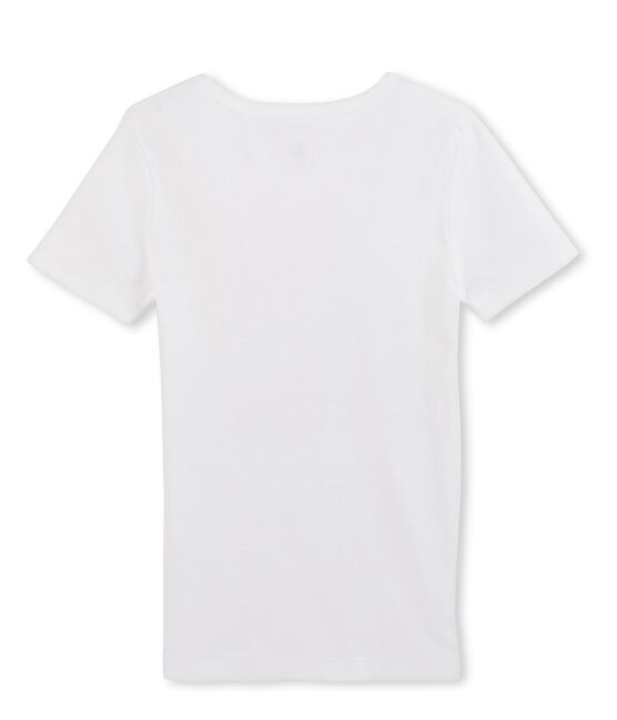 Men's short-sleeved v-neck t-shirt ECUME white