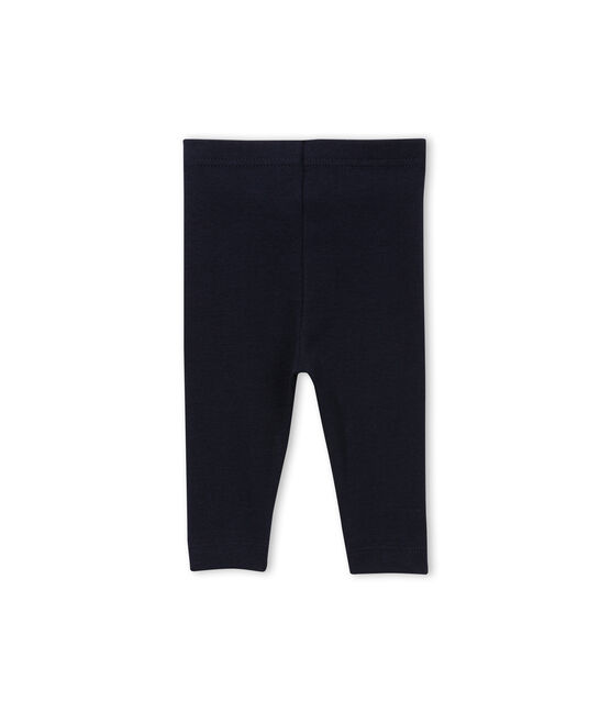 Baby girl plain leggings Abysse blue