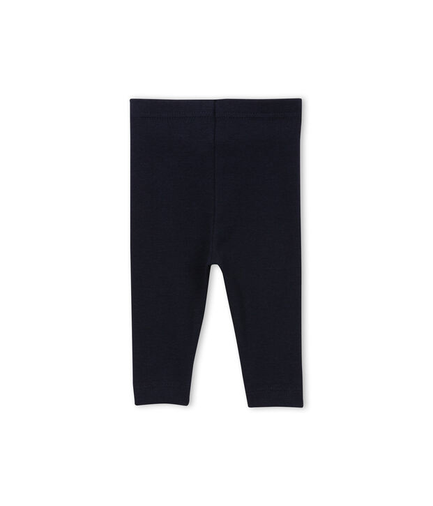 Baby girl plain leggings Abysse blue