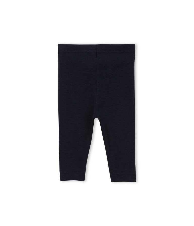 Baby girl plain leggings Abysse blue