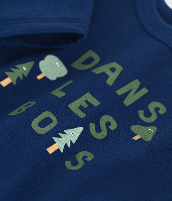 Babies' long sleeved T-shirt in fine jersey MEDIEVAL blue
