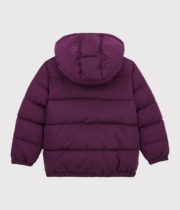 Boys' puffer jacket purple