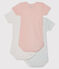 Baby girls' short-sleeved bodysuit - Set of 3 variante 1