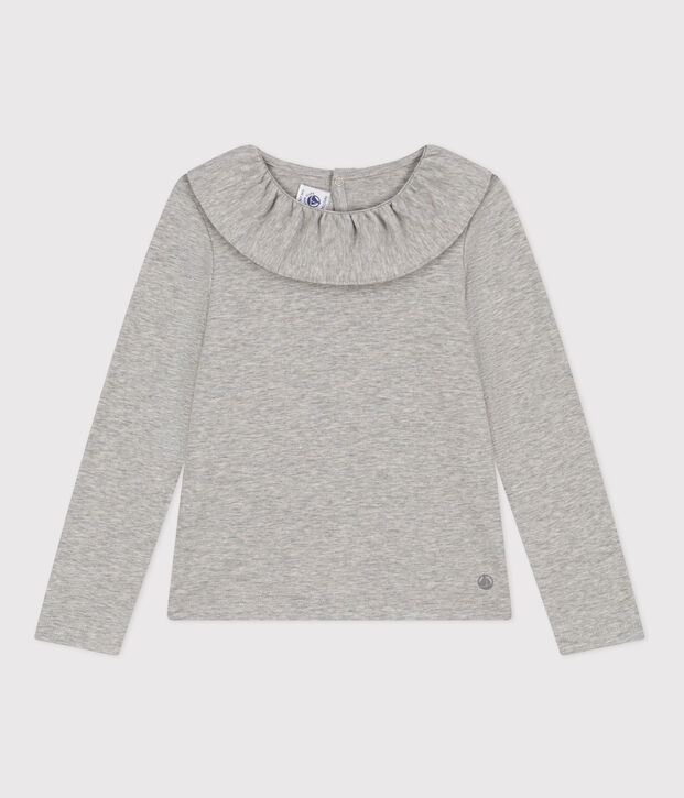 Girls' cotton blouse grey