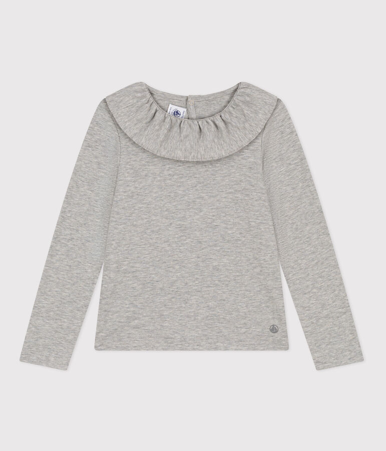 Girls' cotton blouse CHATON CHINE grey