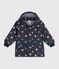 Babies' iconic heart print raincoat blue/multicolor