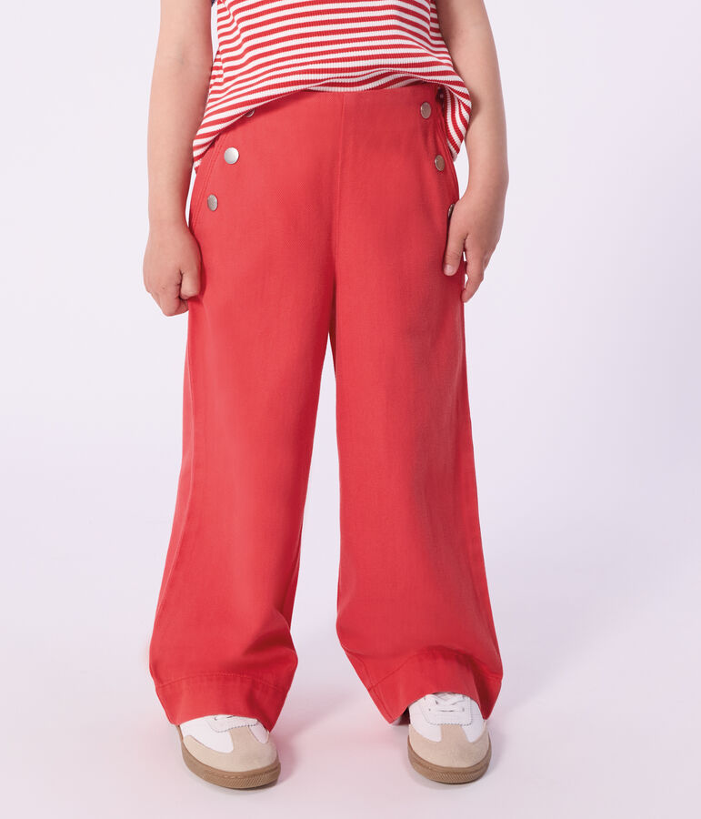 Children's denim trousers red