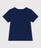 Children's printed unisex short-sleeved cotton T-shirt MEDIEVAL blue