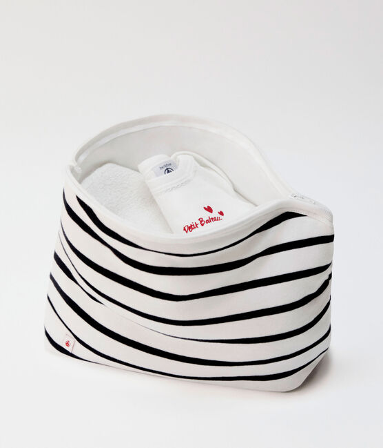 Breton pouch MARSHMALLOW white/SMOKING blue