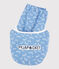 Unisex Banana Print Cotton Short Pyjamas EDNA blue/MARSHMALLOW white