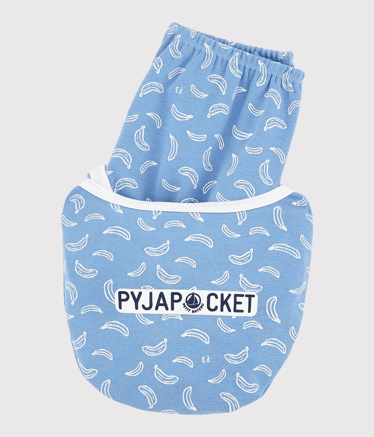 Unisex Banana Print Cotton Short Pyjamas blue/white