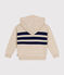Boys' wool and cotton hooded jumper AVALANCHE white/MEDIEVAL