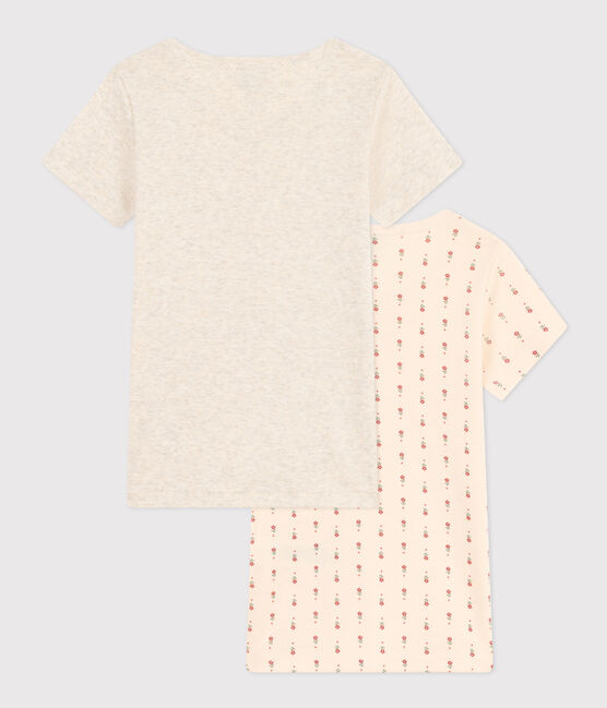 Children's Short-Sleeved Floral Cotton T-shirts - 2-Pack variante 1