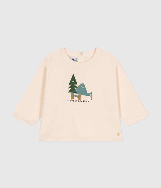Babies' long sleeved T-shirt in fine jersey AVALANCHE Ecru