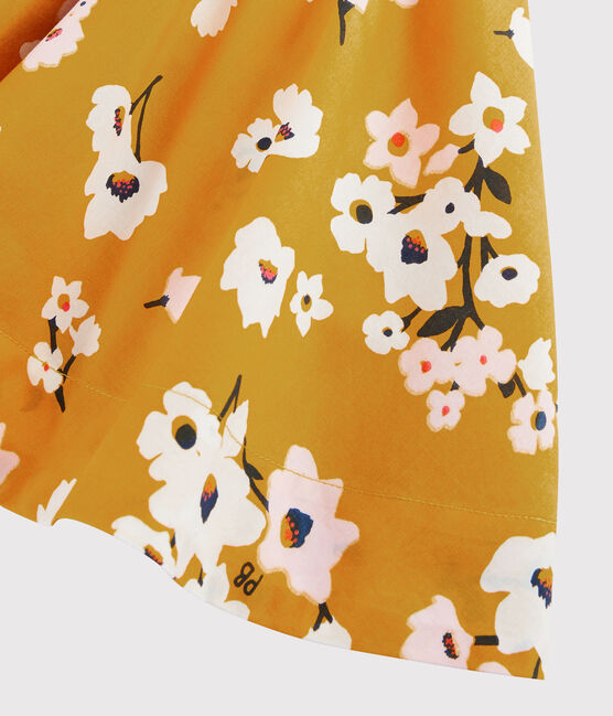 Girls' poplin skirt BOUDOR yellow/MULTICO