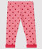 Baby girl's trousers with motif CHEEK pink/TERKUIT red