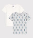Boys' Short-Sleeved Dog Themed Cotton T-shirts - 2-Pack