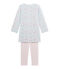Girl's terry velour nightshirt VIENNE pink/BOCAL blue/MULTICO