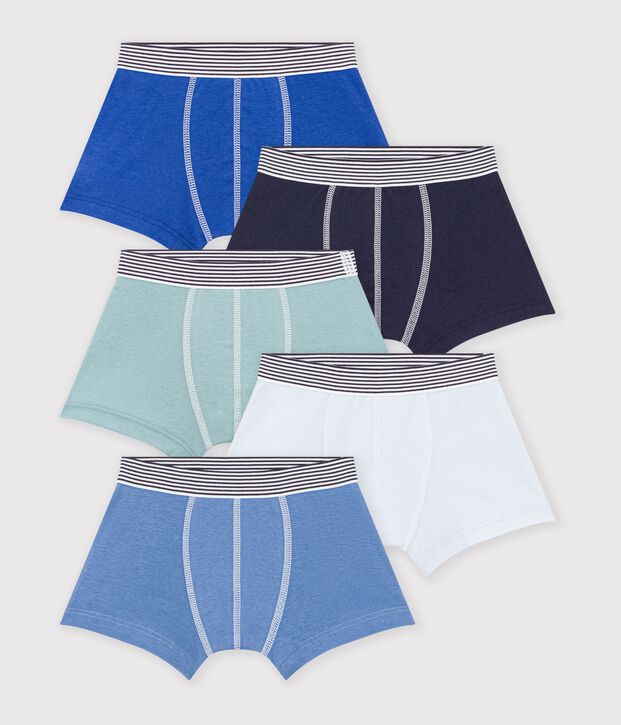 Pack of children's plain cotton boxers multicolor
