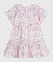 Children's short-sleeved printed cotton dress MARSHMALLOW white/MULTICO white