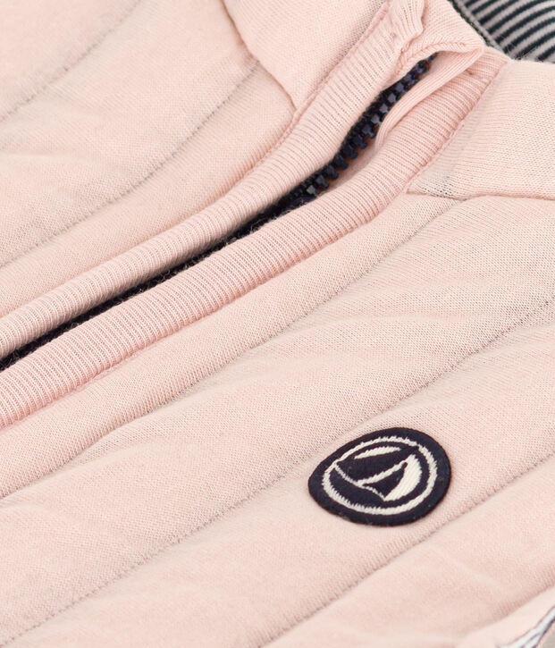 Babies' Unisex Quilted Tube Knit Bodywarmer pink