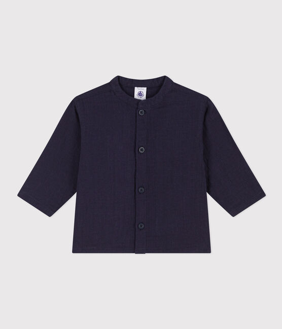 Babies' Cotton Gauze Shirt SMOKING blue