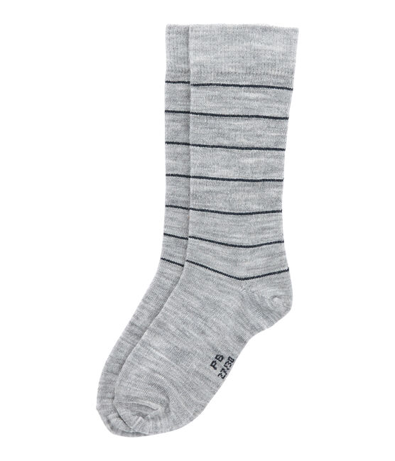 Warm high socks SUBWAY grey/SMOKING blue