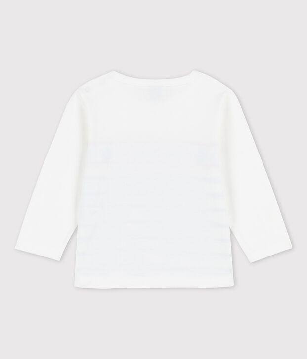 Babies' Long-Sleeved Jersey T-Shirt white/blue