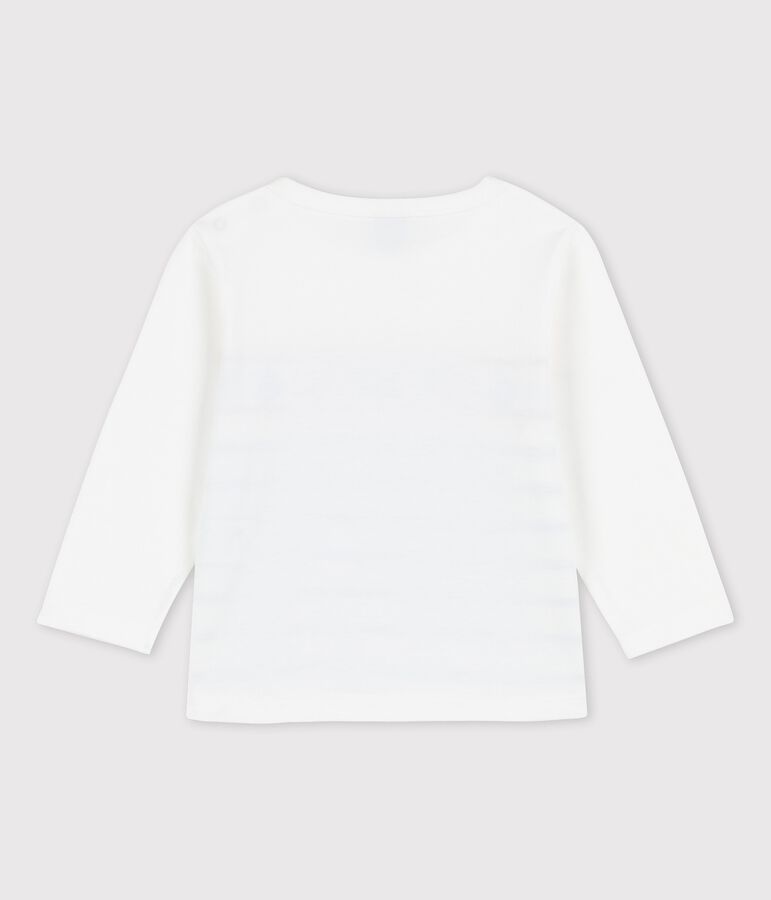 Babies' Long-Sleeved Jersey T-Shirt white/blue