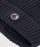 Children's polar fleece-lined knitted beanie hat SMOKING blue