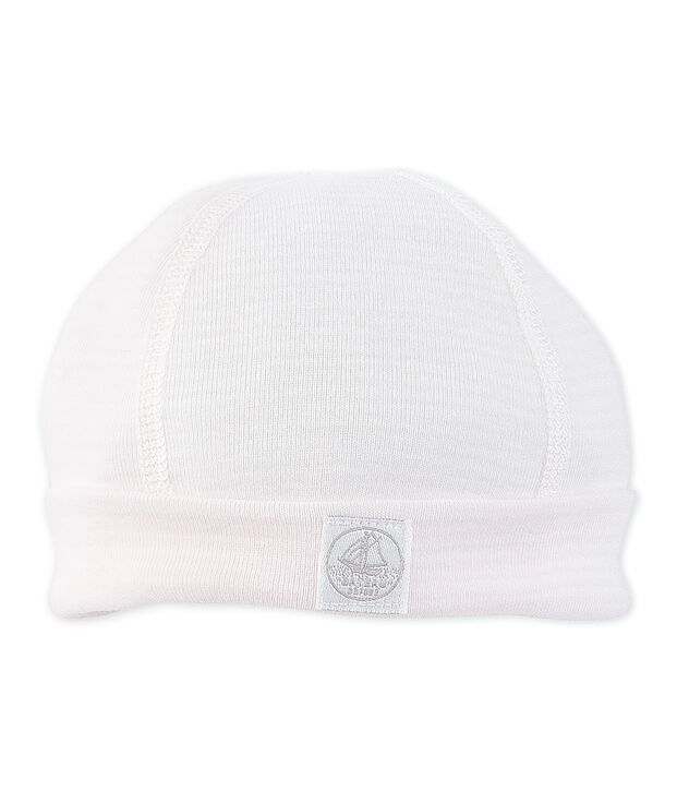 Newborn baby milleraies-striped beanie pink/white