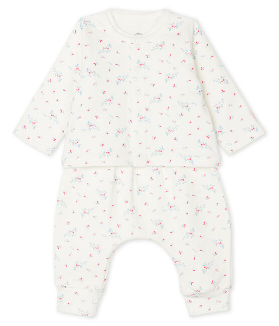 Unisex Baby's Tube Knit Clothing - 3-Piece Set MARSHMALLOW white/MULTICO white