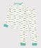 Children's crocodile print fleece pyjamas MILK /MULTICO
